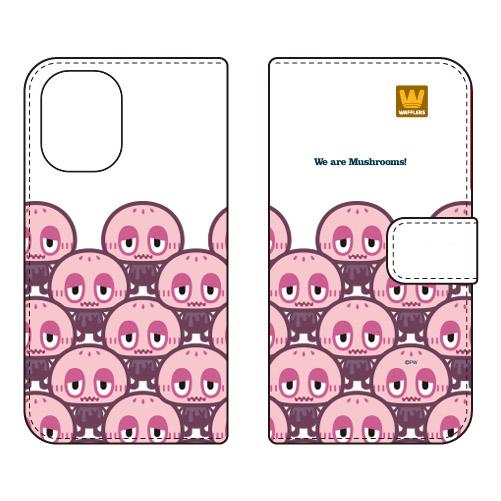手帳型スマホケース mushrooms (受注生産)  SECOND SKIN iPhone 16