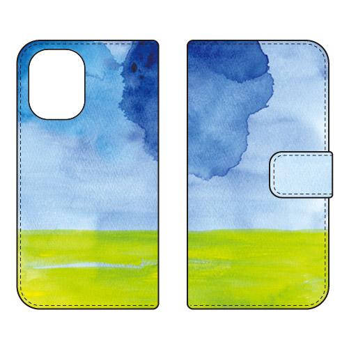 手帳型スマホケース kanoco 溶ける月 (受注生産)  SECOND SKIN iPhone 1...