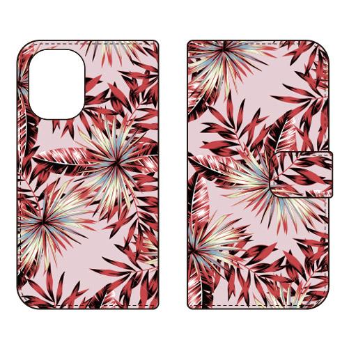 手帳型スマホケース トロピカル レッド (受注生産)  SECOND SKIN iPhone 16