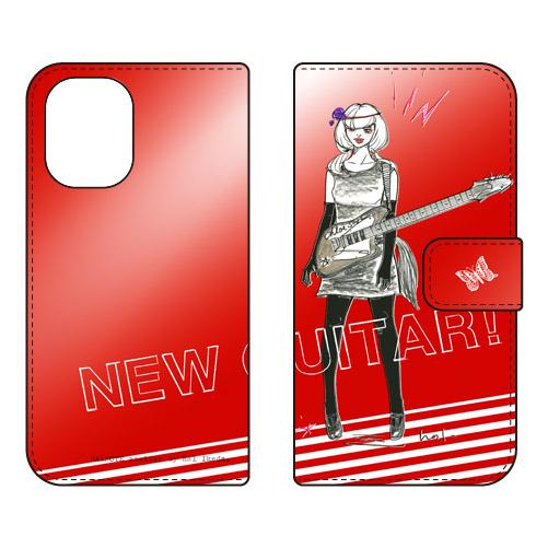 手帳型スマホケース 池田ハルNew Guitar レッド (受注生産)  SECOND SKIN i...