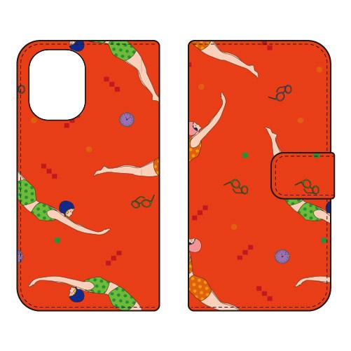 手帳型スマホケース YOKEY Swimming Girls (受注生産)  SECOND SKIN...