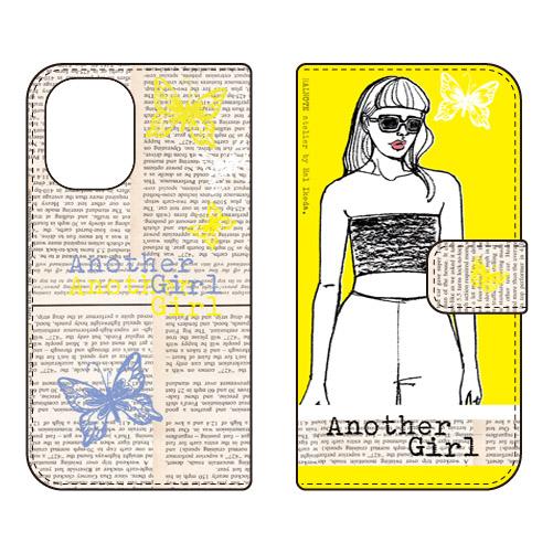 手帳型スマホケース Hal Ikeda Another Girl イエロー (受注生産)  SECO...