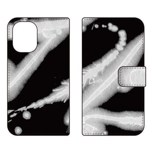 手帳型スマホケース 赤間紫動 曲流 (受注生産)  SECOND SKIN iPhone 16