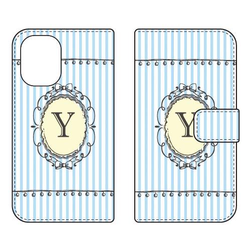 手帳型スマホケース Y （サックス） (受注生産)  Cf LTD iPhone 16