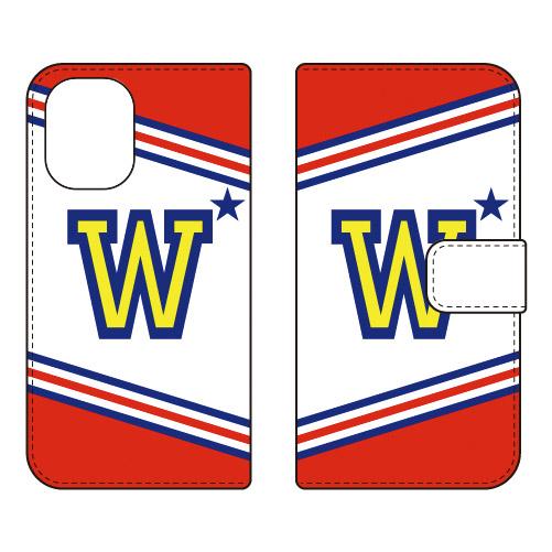 手帳型スマホケース チア W （レッド） (受注生産)  Cf LTD iPhone 16