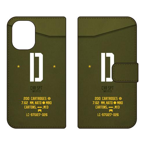 手帳型スマホケース ミリタリー D （カーキ） (受注生産)  Cf LTD iPhone 16