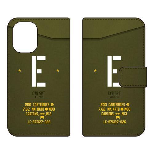 手帳型スマホケース ミリタリー E （カーキ） (受注生産)  Cf LTD iPhone 16