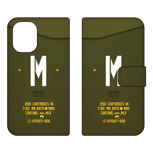 手帳型スマホケース ミリタリー M （カーキ） (受注生産)  Cf LTD iPhone 16