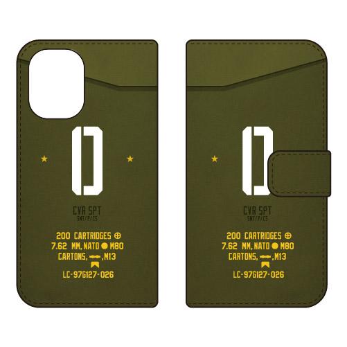 手帳型スマホケース ミリタリー O （カーキ） (受注生産)  Cf LTD iPhone 16