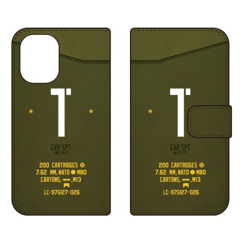 手帳型スマホケース ミリタリー T （カーキ） (受注生産)  Cf LTD iPhone 16