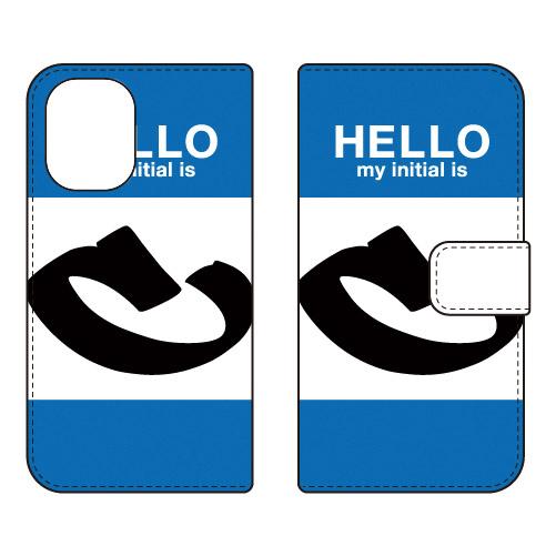 手帳型スマホケース ハロー C （ブルー） (受注生産)  Cf LTD iPhone 16