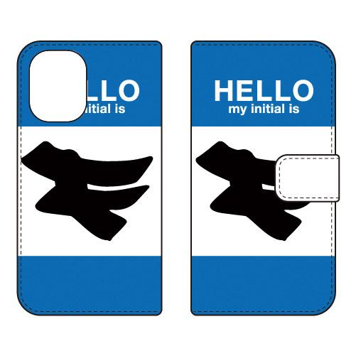 手帳型スマホケース ハロー F （ブルー） (受注生産)  Cf LTD iPhone 16