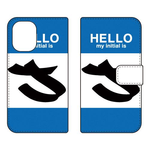 手帳型スマホケース ハロー J （ブルー） (受注生産)  Cf LTD iPhone 16