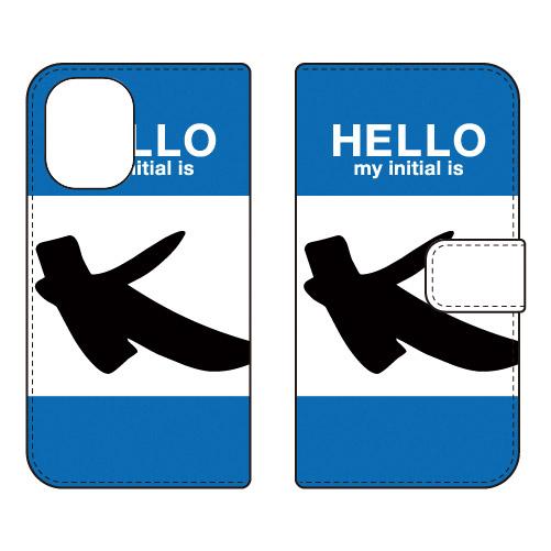 手帳型スマホケース ハロー K （ブルー） (受注生産)  Cf LTD iPhone 16