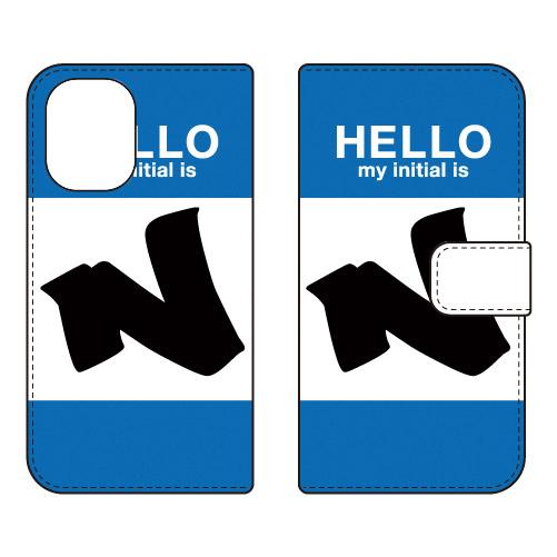 手帳型スマホケース ハロー N （ブルー） (受注生産)  Cf LTD iPhone 16