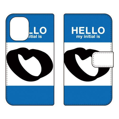 手帳型スマホケース ハロー O （ブルー） (受注生産)  Cf LTD iPhone 16