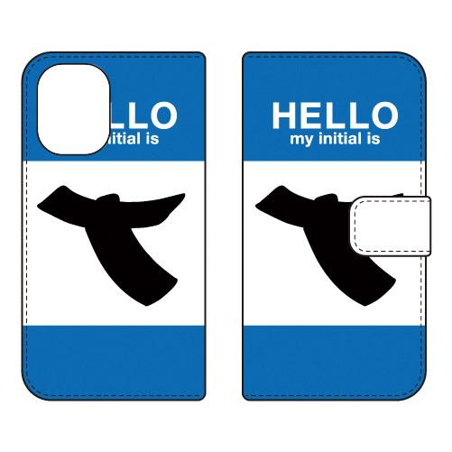 手帳型スマホケース ハロー T （ブルー） (受注生産)  Cf LTD iPhone 16