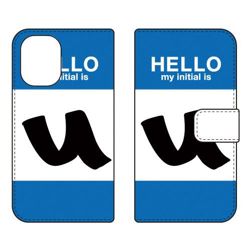 手帳型スマホケース ハロー U （ブルー） (受注生産)  Cf LTD iPhone 16