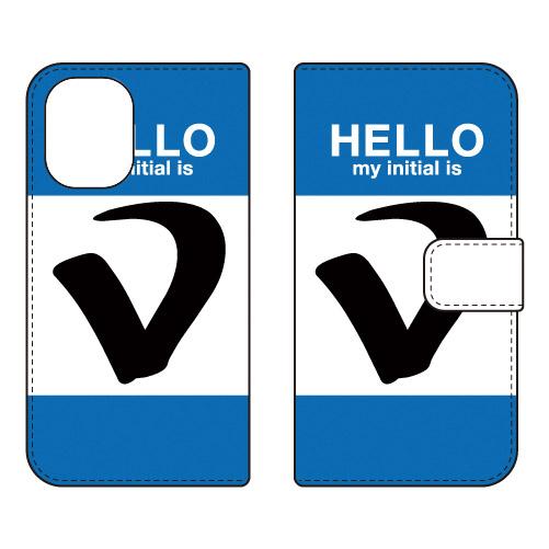 手帳型スマホケース ハロー V （ブルー） (受注生産)  Cf LTD iPhone 16