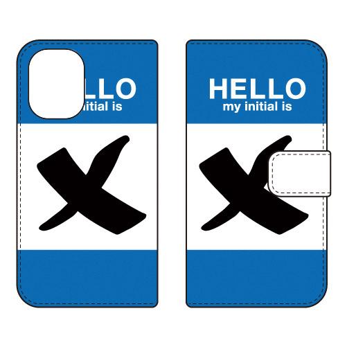 手帳型スマホケース ハロー X （ブルー） (受注生産)  Cf LTD iPhone 16