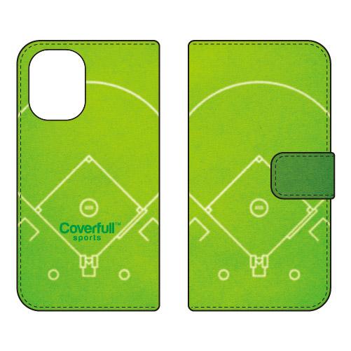 手帳型スマホケース 野球 グリーン (受注生産)  Cf LTD iPhone 16