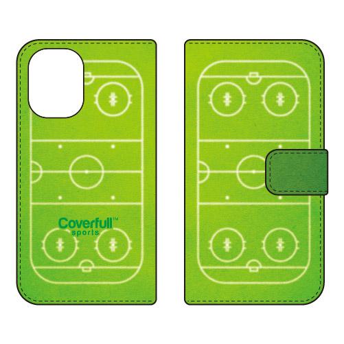 手帳型スマホケース アイスホッケー グリーン (受注生産)  Cf LTD iPhone 16