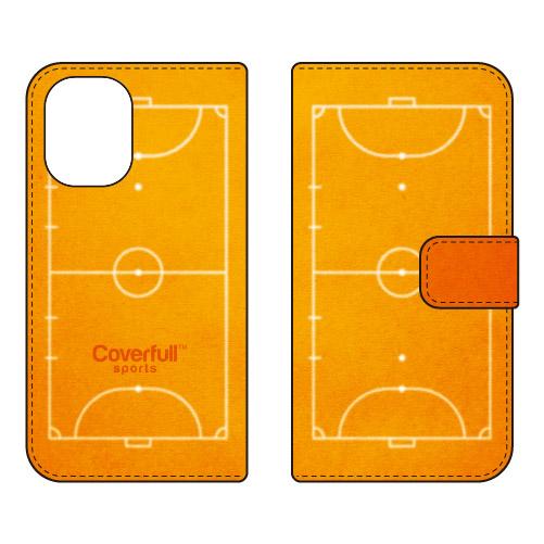 手帳型スマホケース フットサル オレンジ (受注生産)  Cf LTD iPhone 16