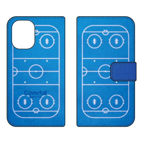 手帳型スマホケース アイスホッケー ブルー (受注生産)  Cf LTD iPhone 16