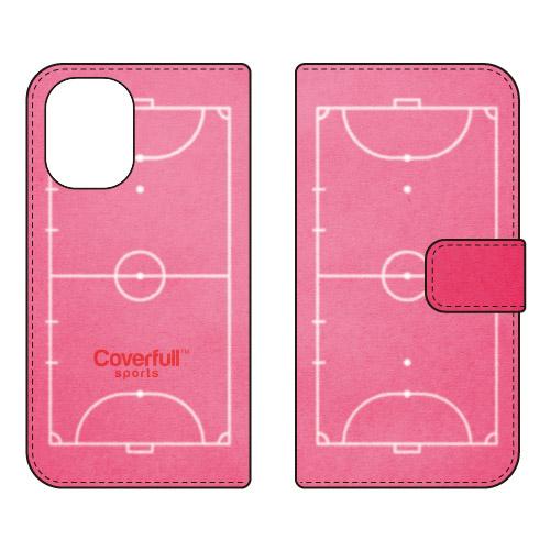 手帳型スマホケース フットサル ピンク (受注生産)  Cf LTD iPhone 16