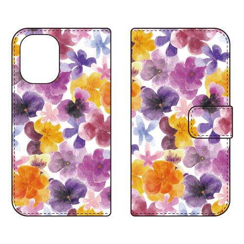 手帳型スマホケース スタンダード クールフラワー スマホケース (受注生産)  Cf LTD iPh...