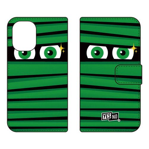 手帳型スマホケース ミイラくん グリーン (受注生産)  YESNO iPhone 16