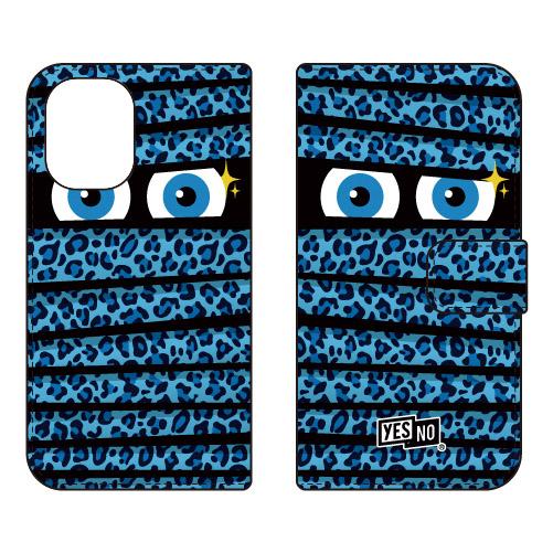 手帳型スマホケース ミイラくん レオパードブルー (受注生産)  YESNO iPhone 16