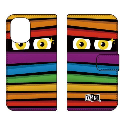 手帳型スマホケース ミイラくん クレイジーレインボー (受注生産)  YESNO iPhone 16