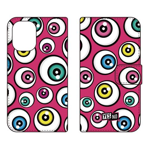 手帳型スマホケース アイズ ピンク (受注生産)  YESNO iPhone 16