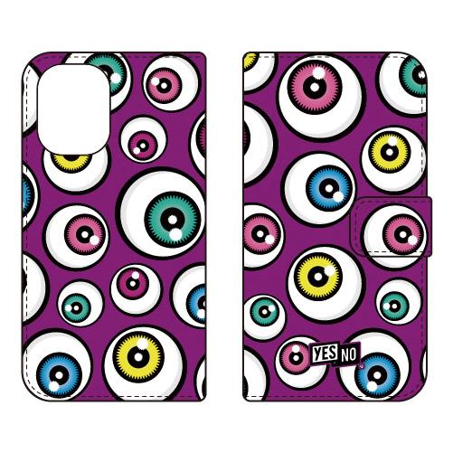 手帳型スマホケース アイズ パープル (受注生産)  YESNO iPhone 16