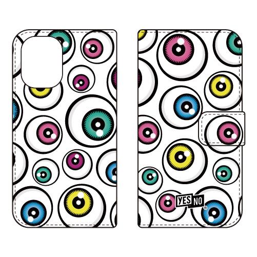 手帳型スマホケース アイズ ホワイト (受注生産)  YESNO iPhone 16