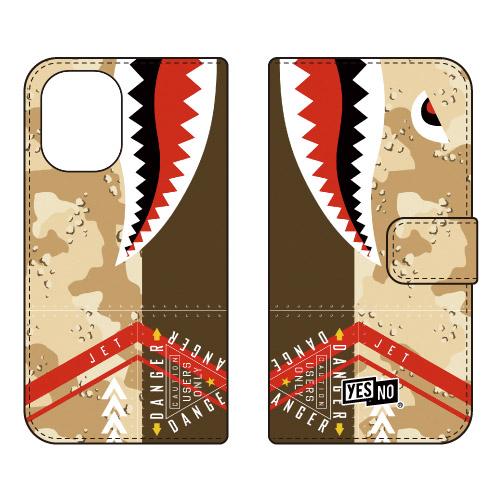 手帳型スマホケース シャーク デザートカモ (受注生産)  YESNO iPhone 16