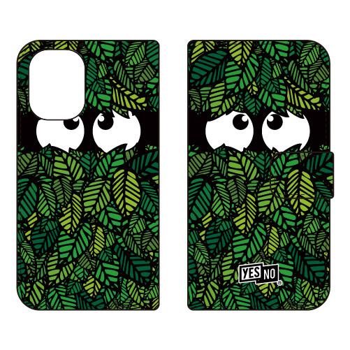 手帳型スマホケース リーフくん グリーン (受注生産)  YESNO iPhone 16