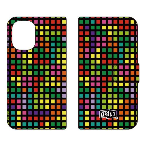 手帳型スマホケース ブロック ブラック マルチ (受注生産)  YESNO iPhone 16