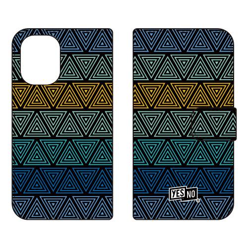 手帳型スマホケース トライアングル ブルー (受注生産)  YESNO iPhone 16