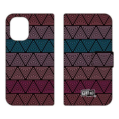 手帳型スマホケース トライアングル ピンク (受注生産)  YESNO iPhone 16