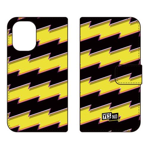 手帳型スマホケース ライトニングボーダー イエロー (受注生産)  YESNO iPhone 16
