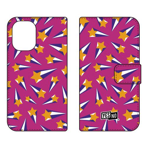 手帳型スマホケース シューティングスター パープル (受注生産)  YESNO iPhone 16