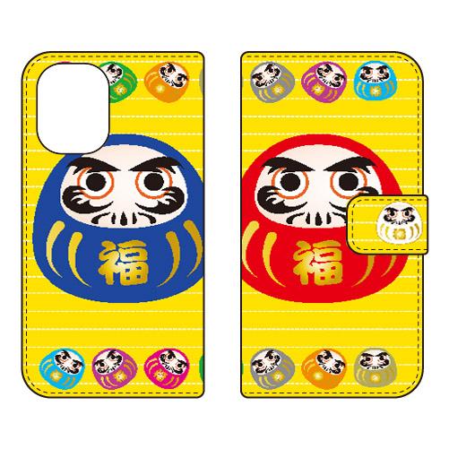 手帳型スマホケース だるま 縁起物 (受注生産)  Cf LTD iPhone 16