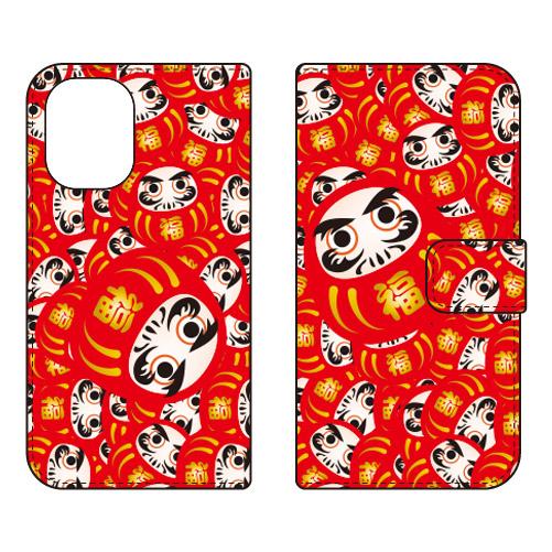 手帳型スマホケース だるま 大集合 (受注生産)  Cf LTD iPhone 16