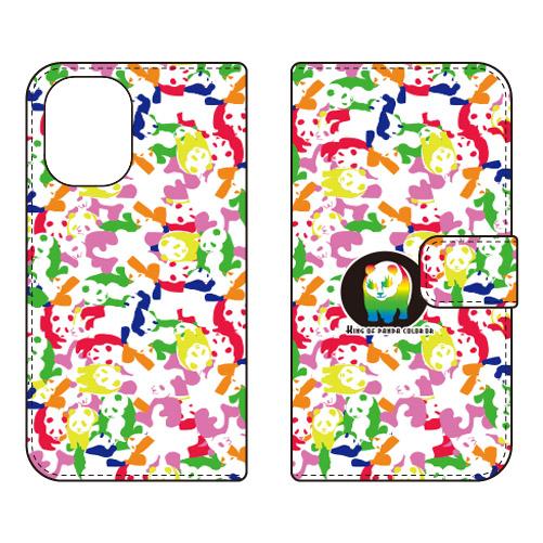 手帳型スマホケース カラフルアニマルズ パンダ (受注生産)  Cf LTD iPhone 16