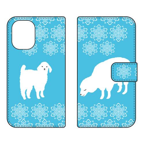 手帳型スマホケース ほっこりひつじ （BLUE） (受注生産)  Cf LTD iPhone 16