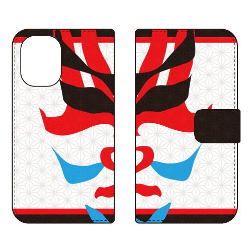 手帳型スマホケース 和柄 隈取大 (受注生産)  Cf LTD iPhone 16