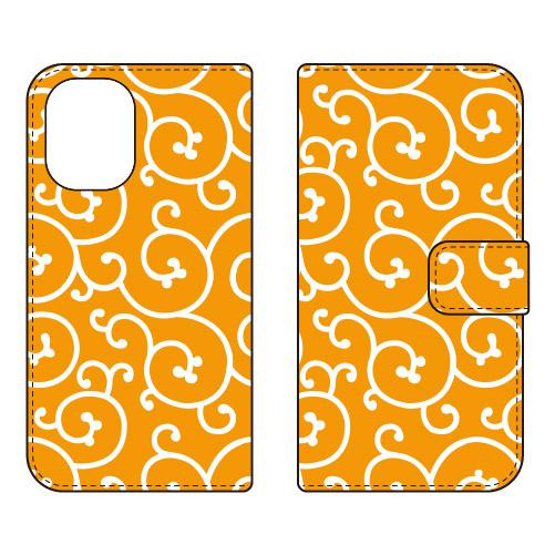 手帳型スマホケース 和柄 唐草黄 (受注生産)  Cf LTD iPhone 16