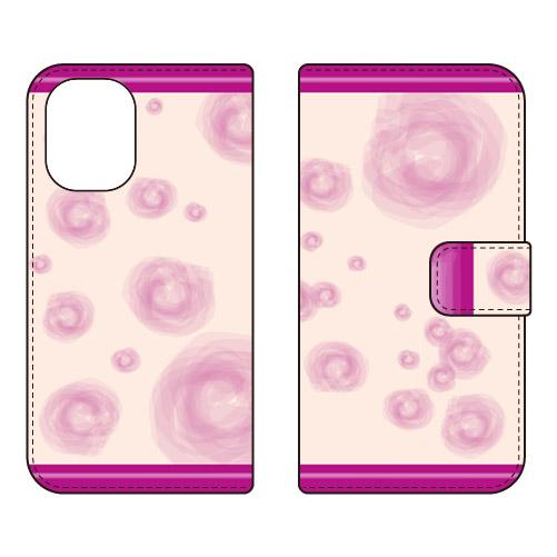 手帳型スマホケース 北欧風シャボンパープル (受注生産)  Cf LTD iPhone 16